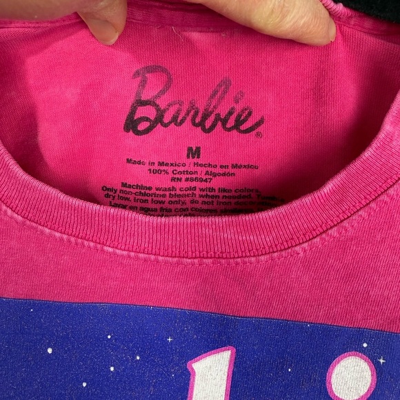 Barbie women’s dark pink stone wash graphic tshirt. Size M. - Picture 4 of 4